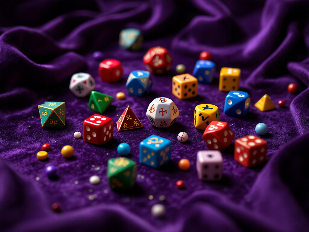 Collection de des et jeux de societe